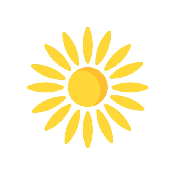 Sun Icon Vector Isolated White Background Your Web Mobile App — Stok Vektör