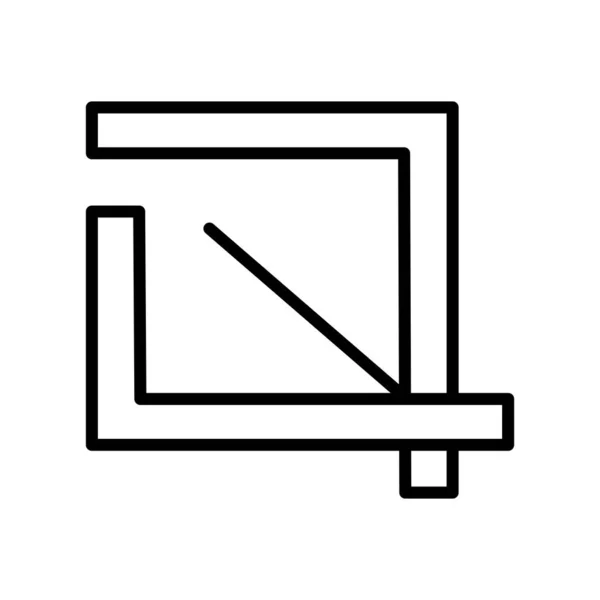 Oříznout Vektor Ikon Izolovaný Bílém Pozadí Pro Design Webové Mobilní — Stockový vektor