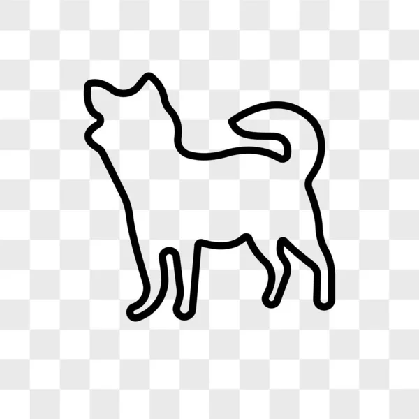 Chihuahua vector icon isolated on transparent background, chihua — Stock Vector