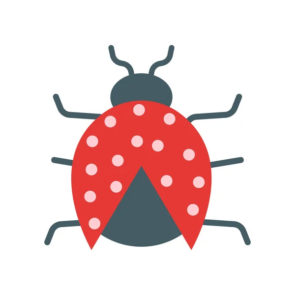 Ladybug Ícone Vetor Isolado Fundo Branco Para Seu Design Web —  Vetores de Stock