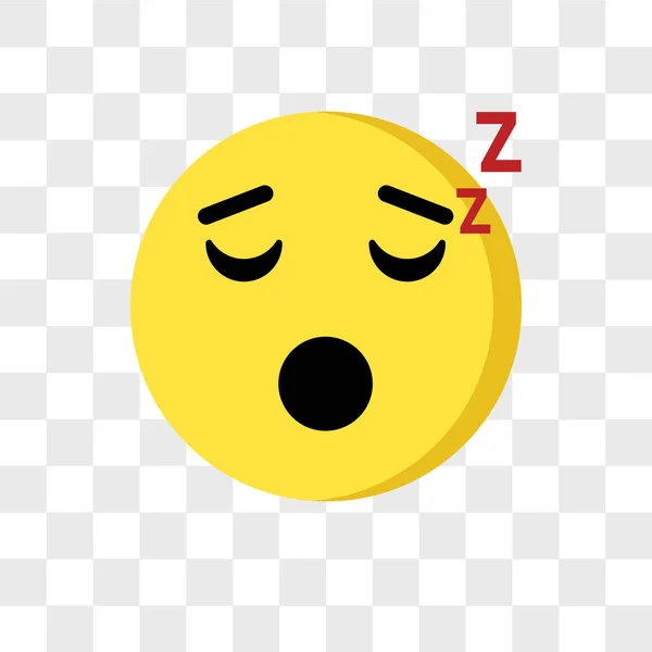 Sleepy vector icon isolated on transparent background, Sleepy lo — ストックベクタ