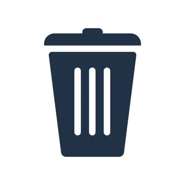 Vetor de ícone de lixo isolado no fundo branco, sinal de lixo — Vetor de Stock
