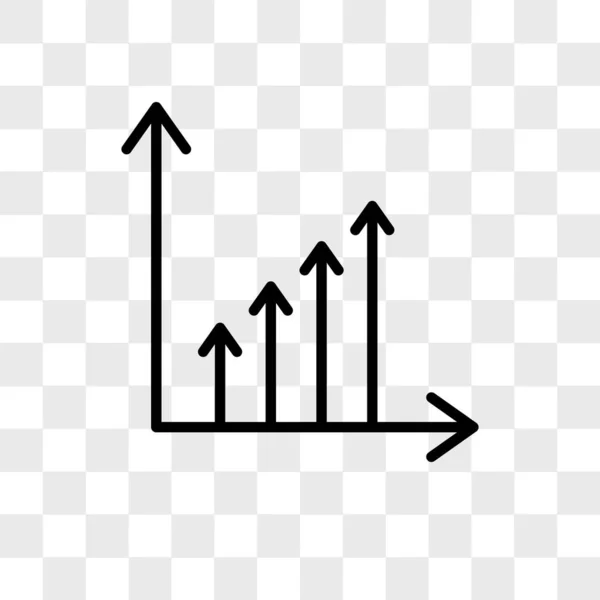 Benefit chart vector icon isolated on transparent background, Be ...