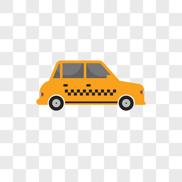 Saydam arka plan üzerinde taksi logosu d izole taksi vektör simgesi — Stok Vektör
