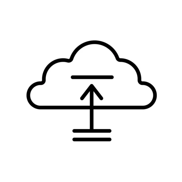 Upload zum Cloud-Icon-Vektor isoliert auf weißem Hintergrund, Upload — Stockvektor