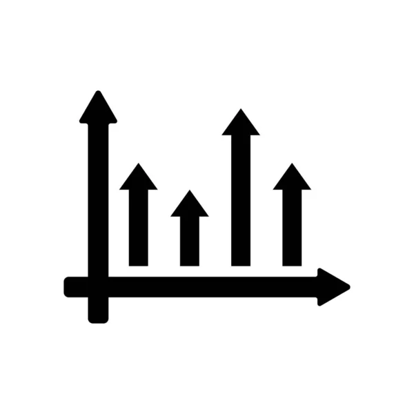 Icono gráfico de barras signo vectorial y símbolo aislado en el fondo blanco — Archivo Imágenes Vectoriales