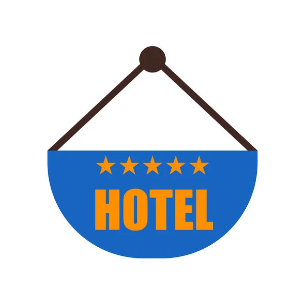 Signo del hotel icono signo vectorial y símbolo aislado en backgro blanco — Archivo Imágenes Vectoriales