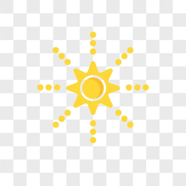 Icône vectorielle solaire isolée sur fond transparent, Sun logo des — Image vectorielle