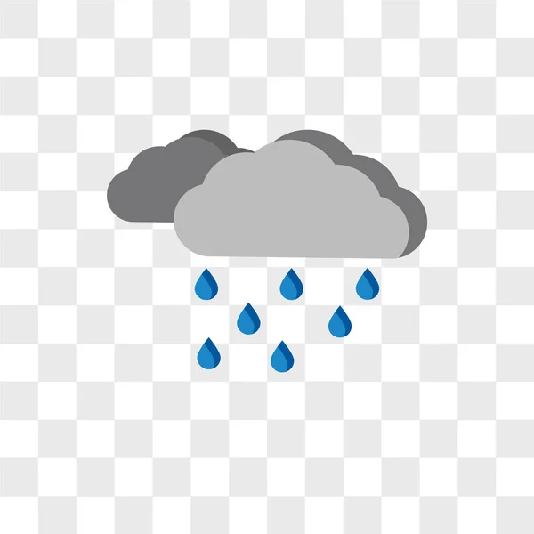 Icono de vector de lluvia aislado sobre fondo transparente, logotipo de lluvia d — Vector de stock