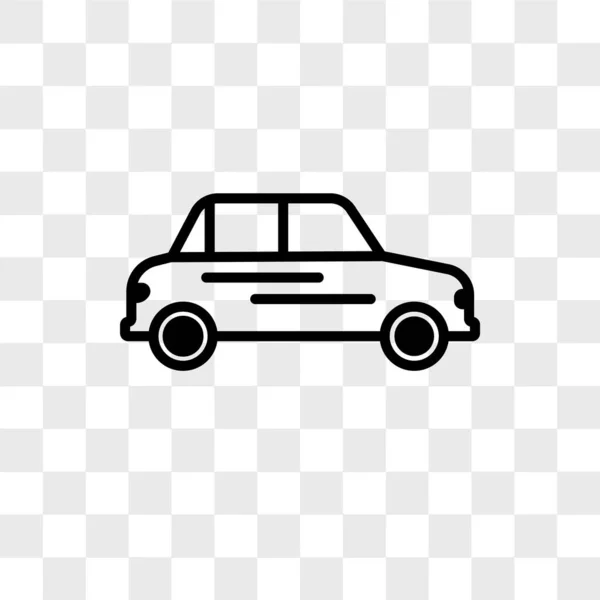 Icono del vector del coche aislado sobre fondo transparente, logotipo del coche des — Vector de stock