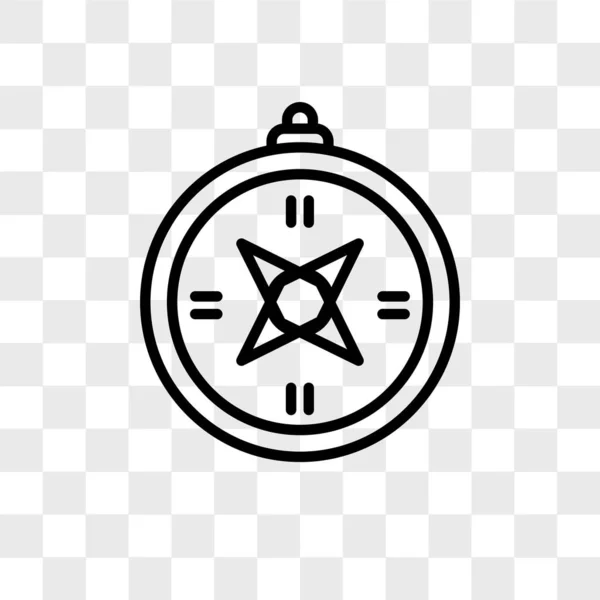 Kompass-Vektor-Symbol isoliert auf transparentem Hintergrund, Kompass — Stockvektor