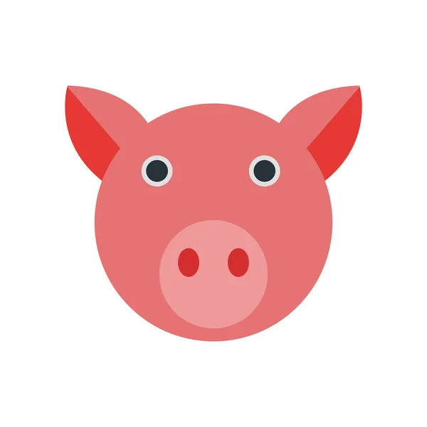 Cochon icône vecteur signe et symbole isolé sur fond blanc — Image vectorielle
