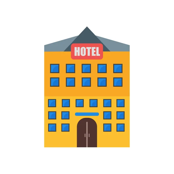 Hotel pictogram vector teken en symbool geïsoleerd op witte achtergrond — Stockvector