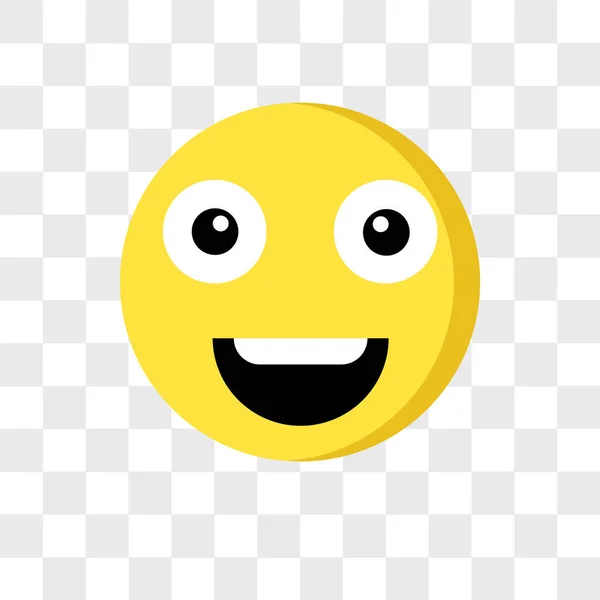 Szczęśliwy wektor ikona na białym tle na przezroczystym tle, szczęśliwy logo — Wektor stockowy