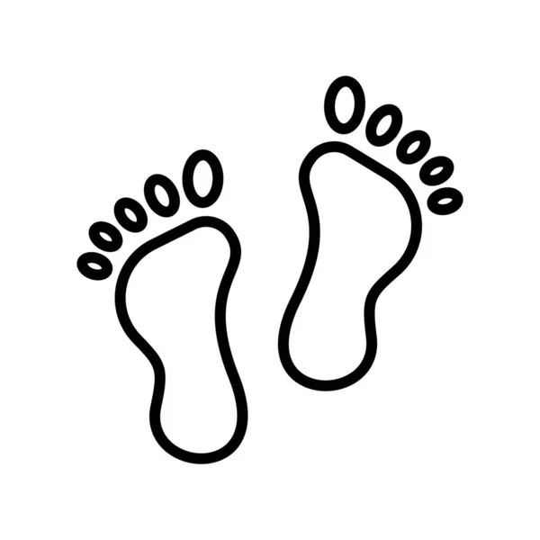Schrittsymbol Vektorzeichen und Symbol isoliert auf weißem Hintergrund — Stockvektor