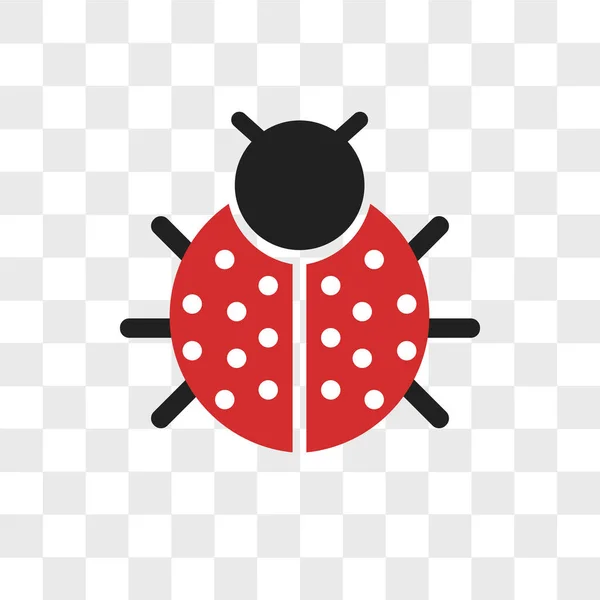 Піктограма вектора сонечка ізольована на прозорому фоні, Ladybug — стоковий вектор