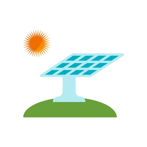 Vektorová značka a symbol solárního panelu izolovaný na bílém backgru — Stockový vektor