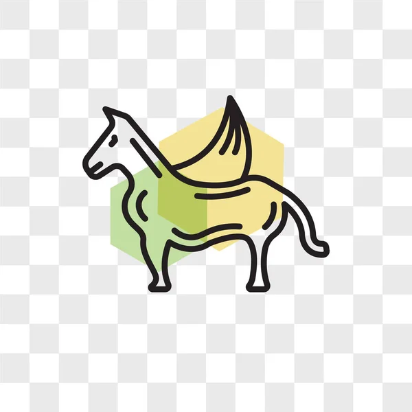 Icône vectorielle Pegasus isolée sur fond transparent, Pegasus — Image vectorielle
