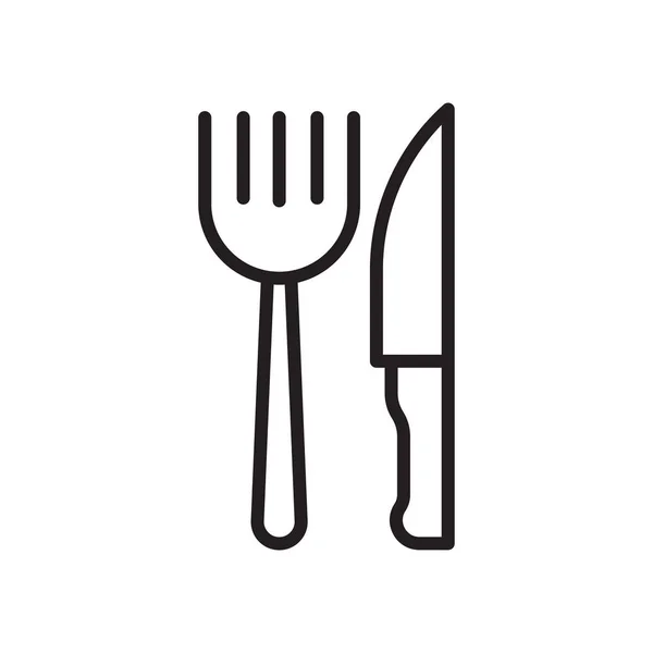 Fork icon isolated on white background — Stock Vector