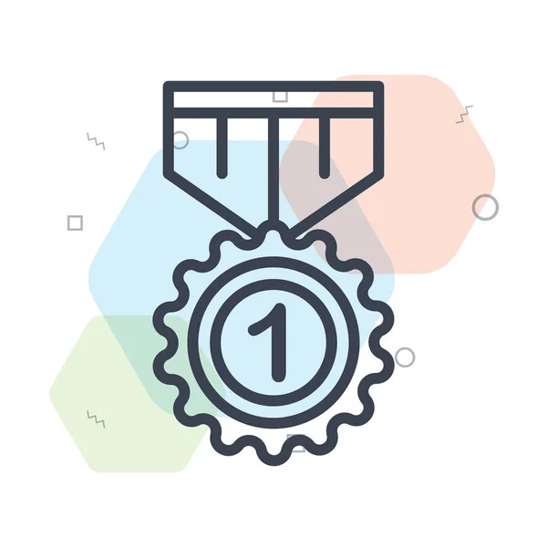 Medal Icon Vector Isolated White Background Your Web Mobile App — 图库矢量图片