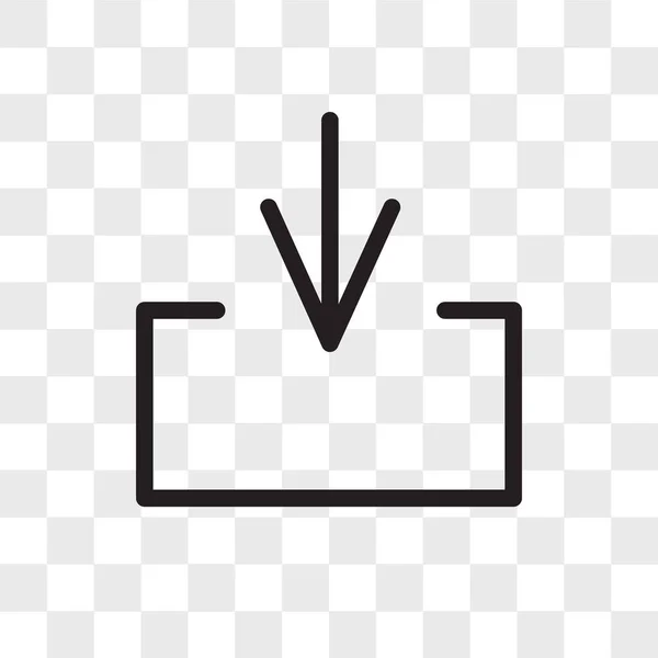 Scarica l'icona vettoriale isolata su sfondo trasparente, Downloa — Vettoriale Stock