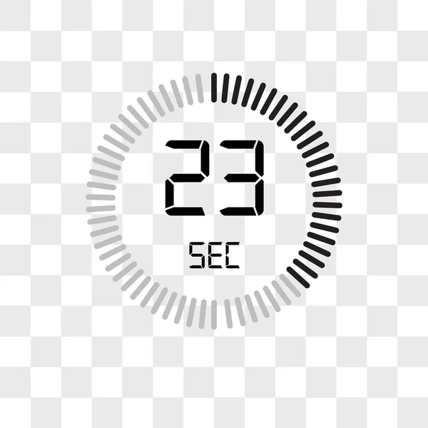 L'icône vectorielle de 23 secondes isolée sur fond transparent, T — Image vectorielle