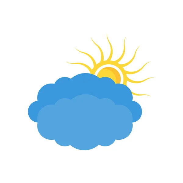 Cloudy Icon Vector Isolated White Background Your Web Mobile App — 图库矢量图片