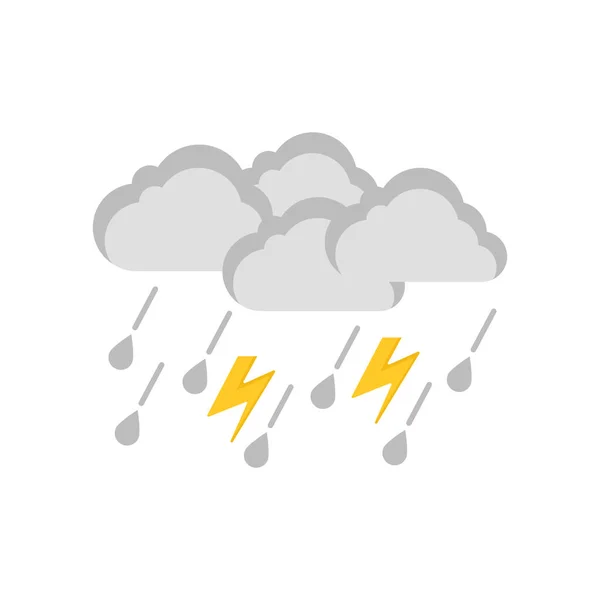 Thunderstorm Icon Vector Isolated White Background Your Web Mobile App 스톡 일러스트레이션