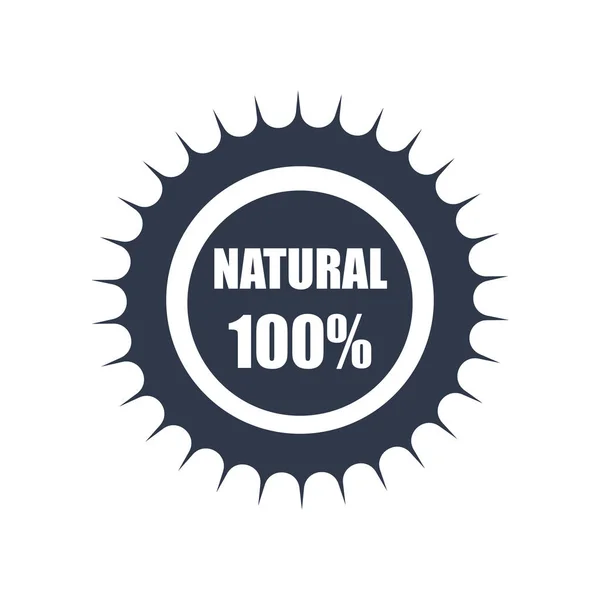 100 Vetor Ícone Crachá Natural Isolado Fundo Branco Para Seu Gráficos Vetores