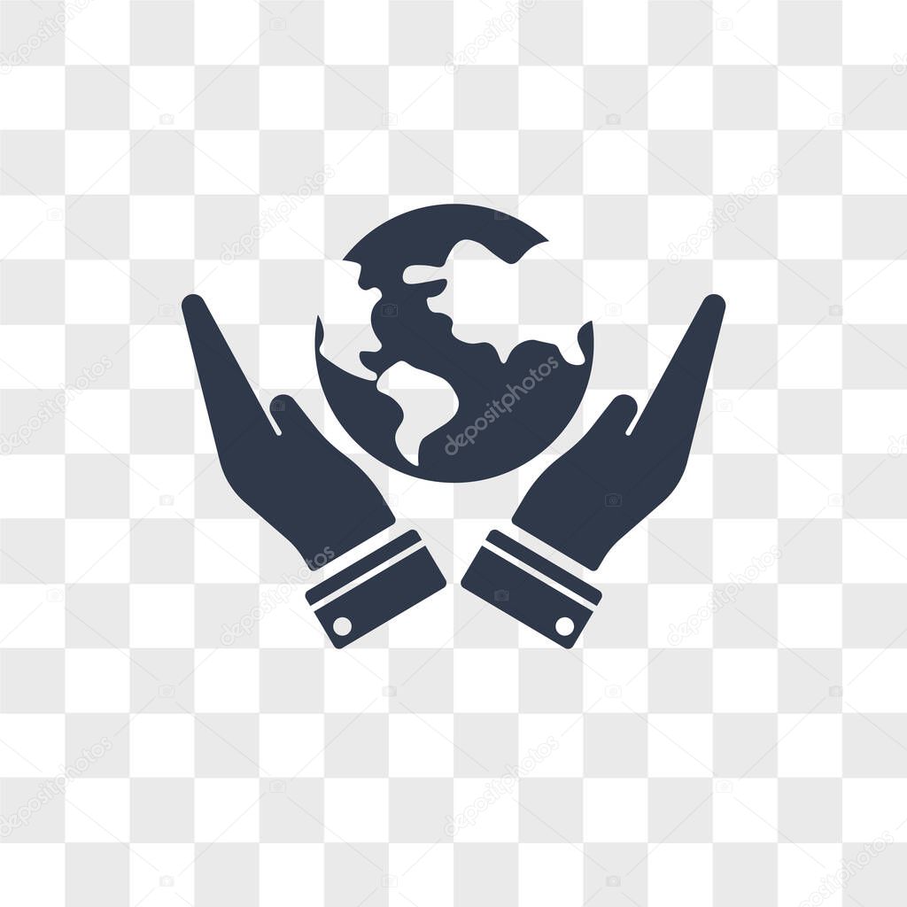 Save The Earth vector icon isolated on transparent background, Save The Earth logo concept