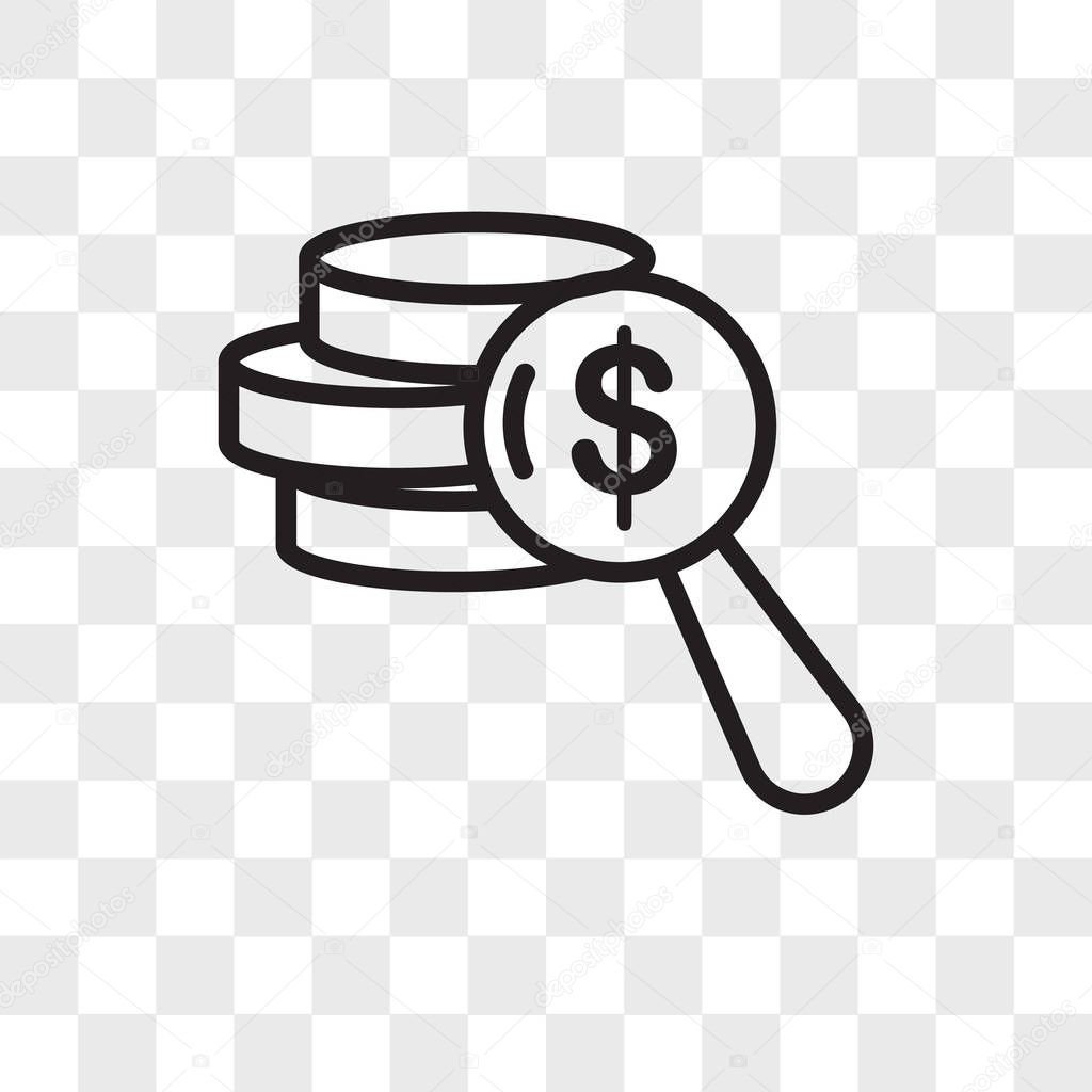 net worth vector icon isolated on transparent background, net wo