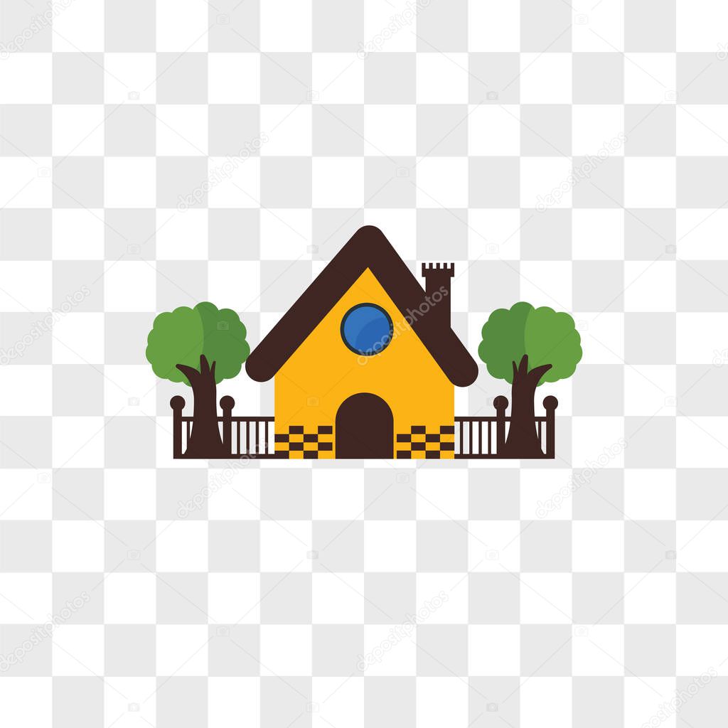 House vector icon isolated on transparent background, House logo