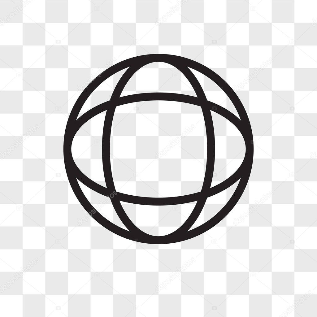 Sphere vector icon isolated on transparent background, Sphere lo