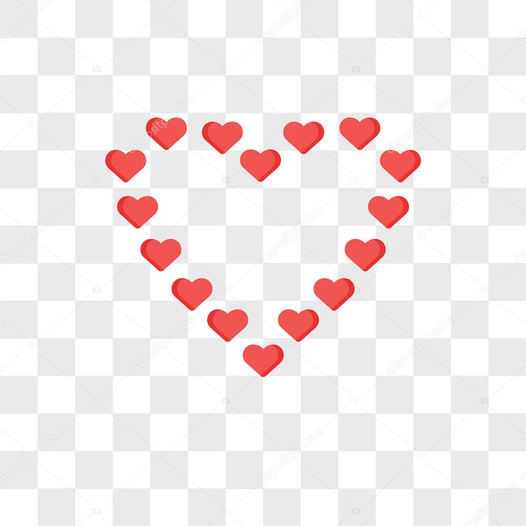 Hearts vector icon isolated on transparent background, Hearts lo