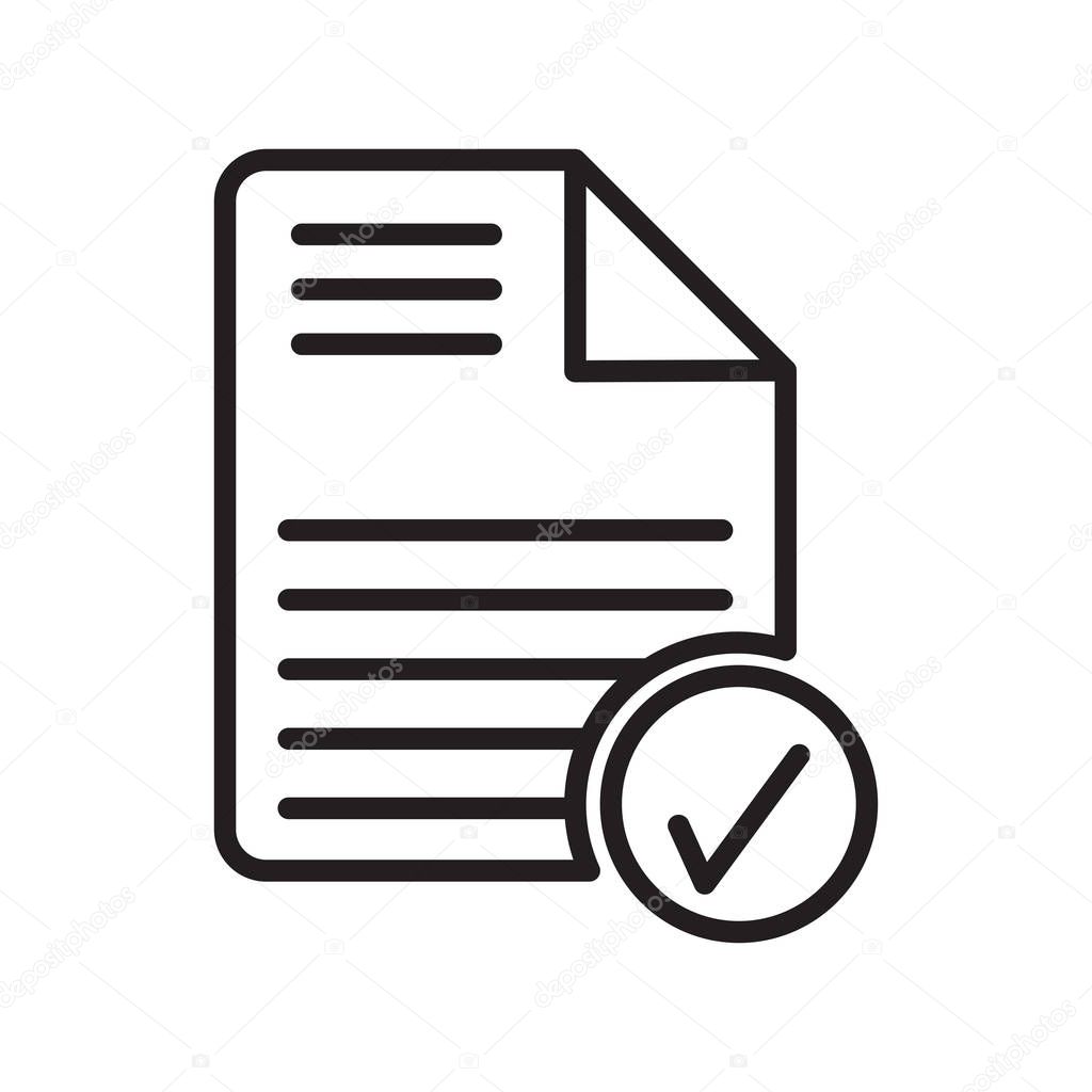 Invoice icon vector isolated on white background for your web and mobile app design, Invoice logo concept
