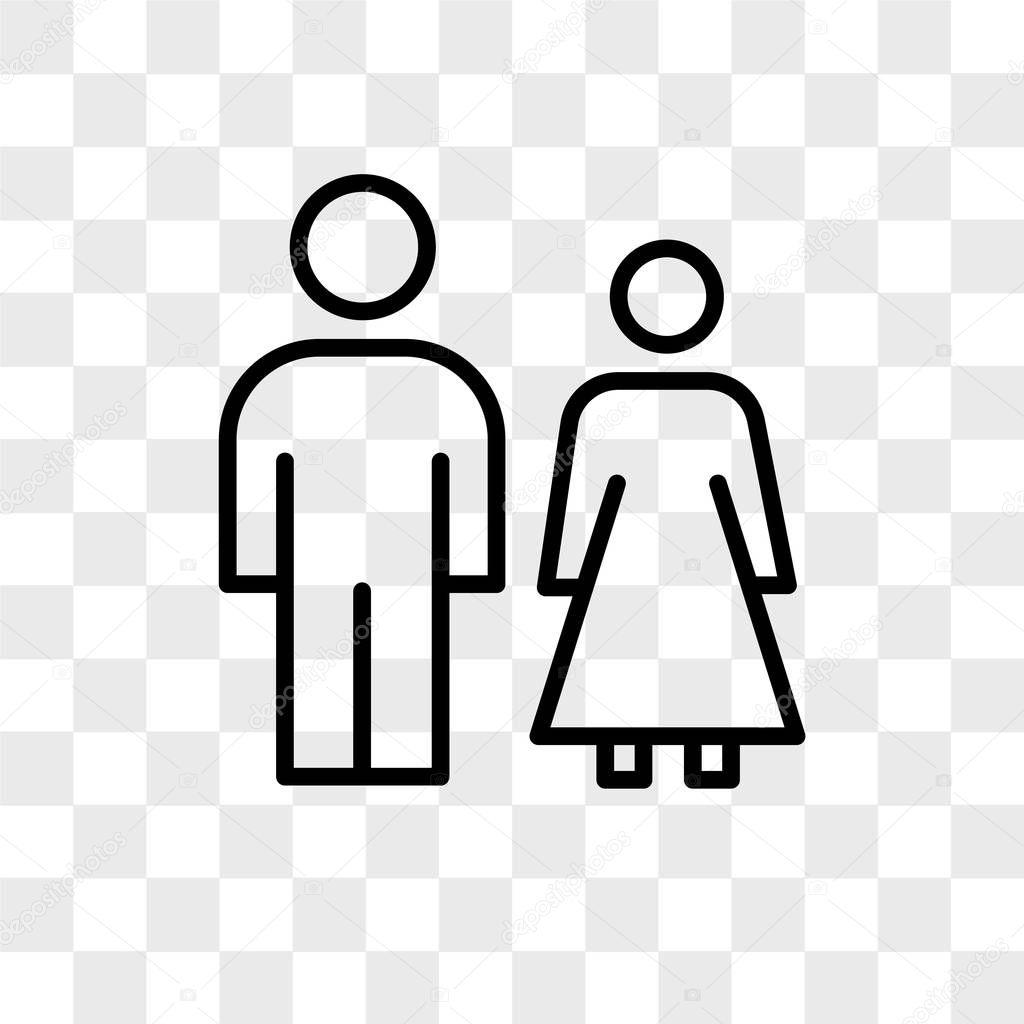 Family law vector icon isolated on transparent background, family law logo concept
