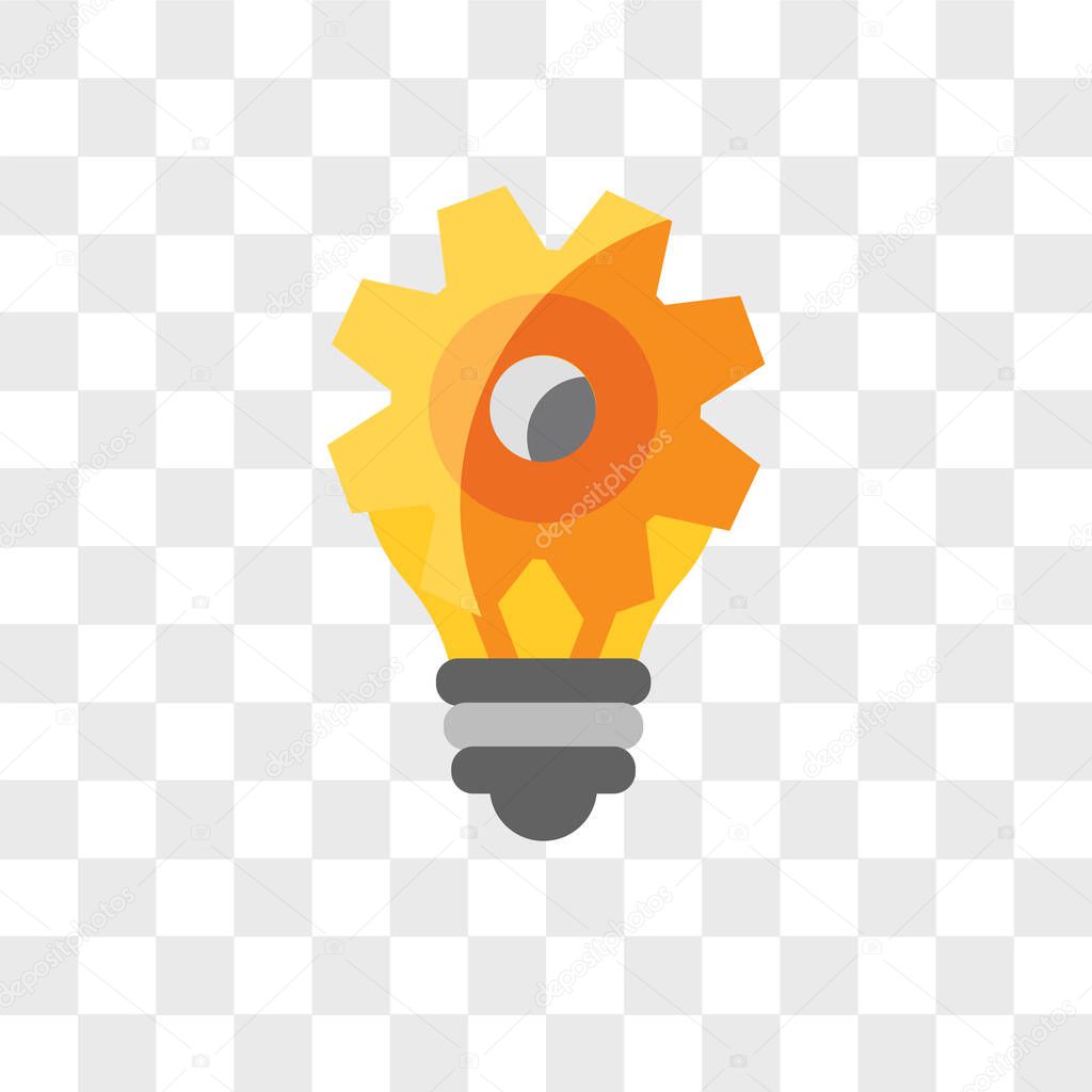 Idea vector icon isolated on transparent background, Idea logo concept