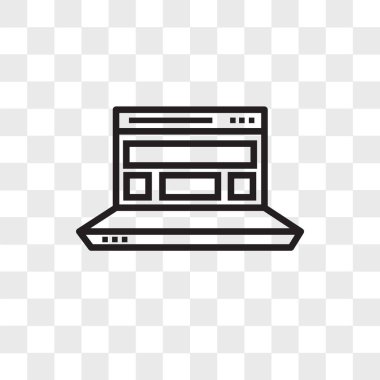 Tarayıcı vektör simgesindeki bloklar şeffaf arkaplanda izole edildi