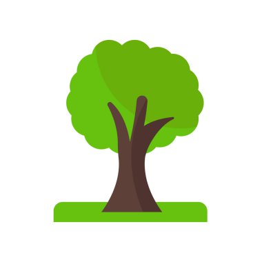 Ağaç simge vektör işareti ve beyaz arka plan üzerinde izole sembolü