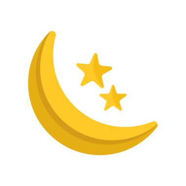 Moon icon vector isolated on white background for your web and mobile app design