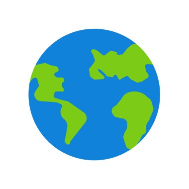 Web ve mobil uygulama tasarımınız için beyaz arkaplanda izole edilmiş dünya simgesi vektörü