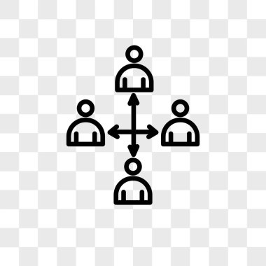 Saydam arka plan üzerinde Teamwor izole ekip çalışması vektör simgesi