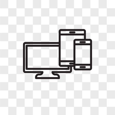 Saydam arka plan üzerinde aygıtları izole aygıtları vektör simgesi 