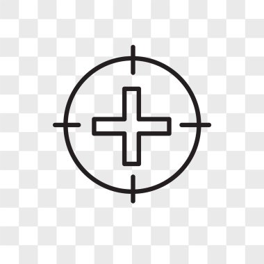 Saydam arka plan üzerinde hedef lo izole hedef vektör simgesi