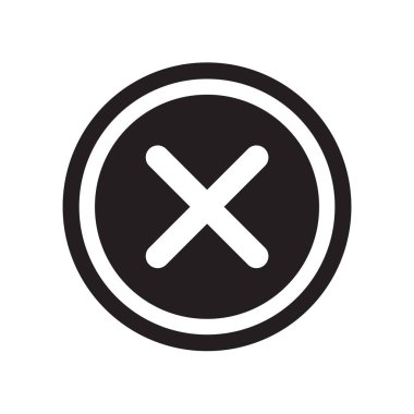 Beyaz arkaplanda izole edilmiş simge vektörünü sil, işareti sil