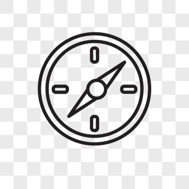 Saydam arka plan üzerinde pusula izole pusula vektör simgesi 