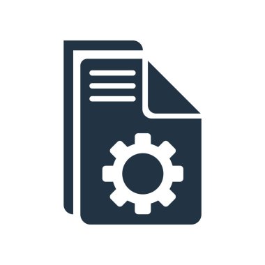 Beyaz arka plan üzerinde dosya işareti izole dosya simge vektör