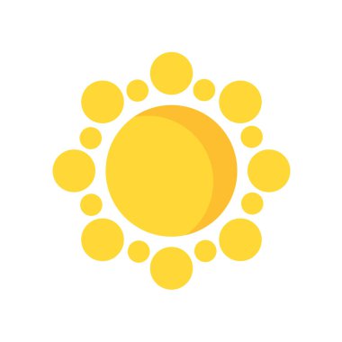 sun icon vector isolated on white background for your web and mobile app design