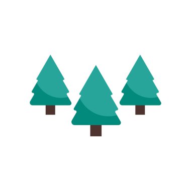 Orman simge vektör işareti ve beyaz arka plan üzerinde izole sembolü