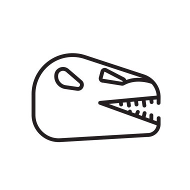 Dinozor simge vektör işareti ve üzerinde beyaz adam izole sembolü